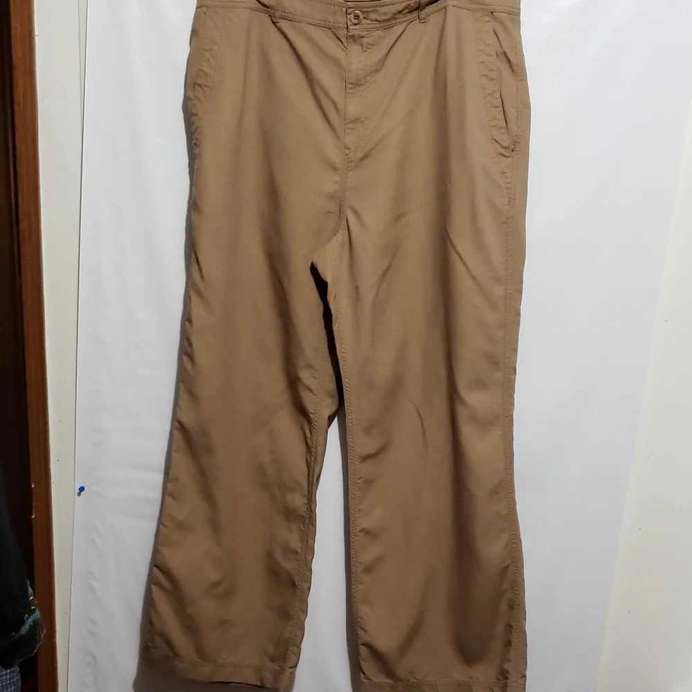 Lauren Ralph Lauren Women's‎ 14 Wide Leg Boho Khaki Chinos Pant